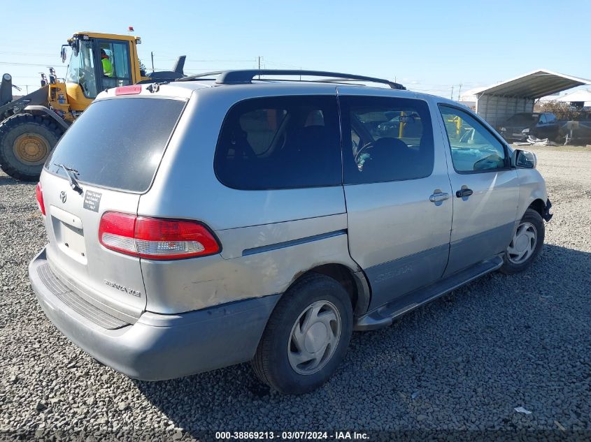 2001 Toyota Sienna Xle VIN: 4T3ZF13C41U383715 Lot: 38869213