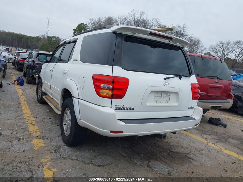 2001 Toyota Sequoia Limited V8 VIN: 5TDZT38A21S017135 Lot: 38869610