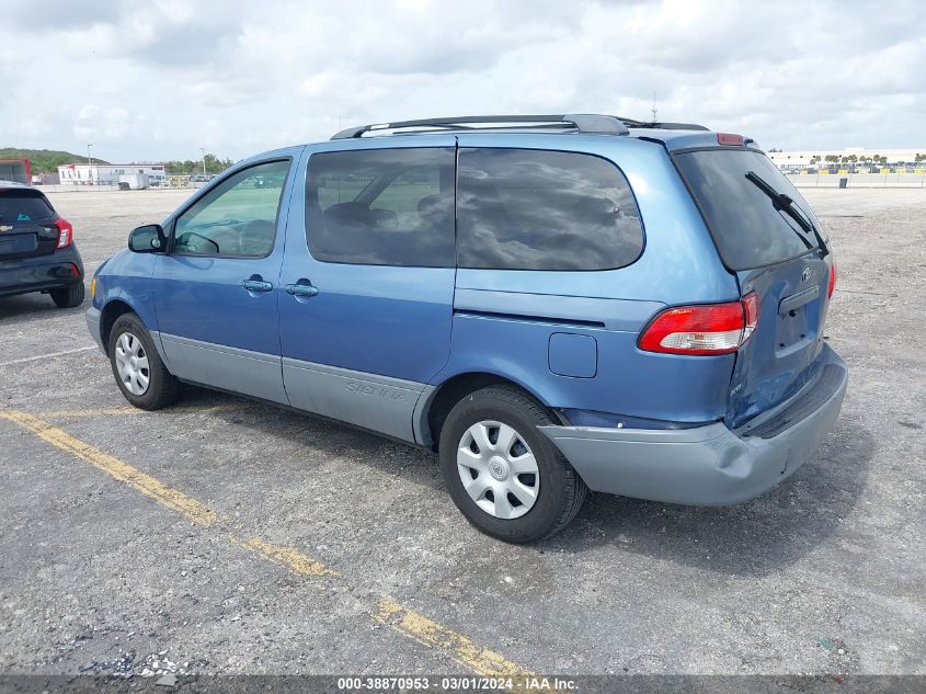 2002 Toyota Sienna Le VIN: 4T3ZF13C72U423030 Lot: 38870953