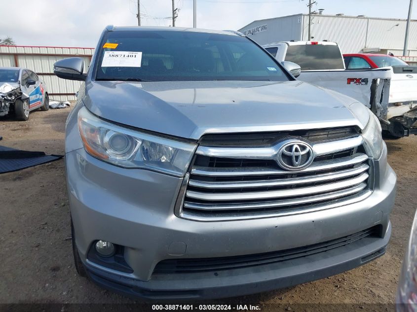 2016 Toyota Highlander Xle V6 VIN: 5TDKKRFH5GS155994 Lot: 38871401