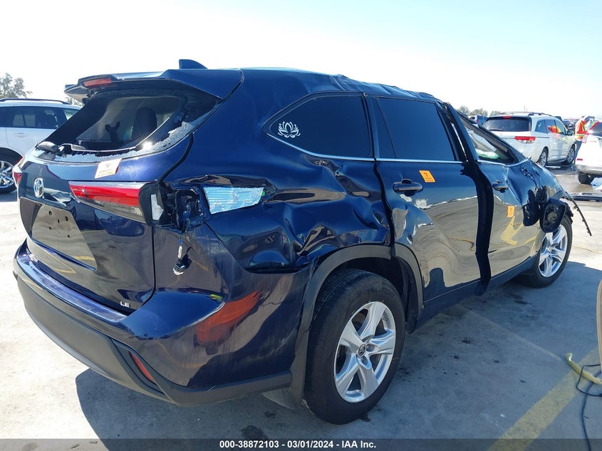 VIN 5TDZZRAH0MS522989 2021 TOYOTA HIGHLANDER LE