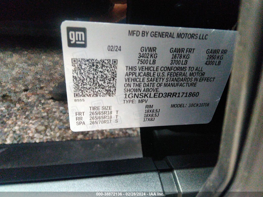 2024 CHEVROLET TAHOE 4WD COMMERCIAL - 1GNSKLED3RR171860