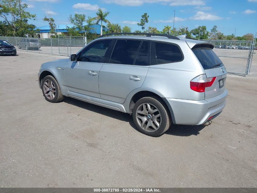 2008 BMW X3 3.0Si VIN: WBXPC93458WJ20171 Lot: 38872785