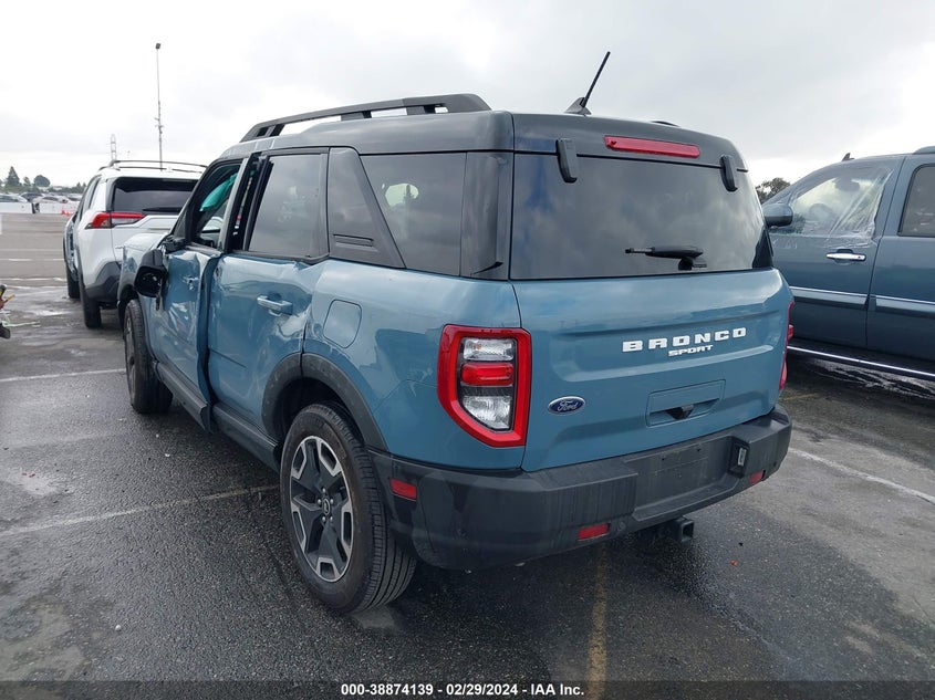 2023 Ford Bronco Sport Outer Banks VIN: 3FMCR9C61PRD32025 Lot: 38874139