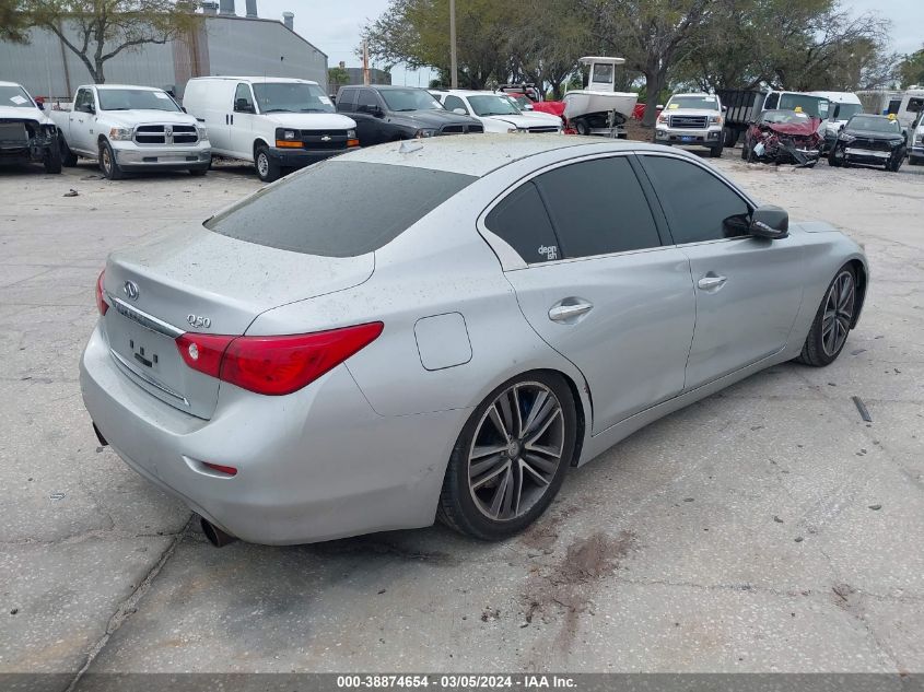 2014 Infiniti Q50 Premium VIN: JN1BV7AP4EM692135 Lot: 38874654