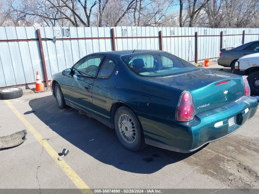 2001 Chevrolet Monte Carlo Ls VIN: 2G1WW15E919138395 Lot: 38874890