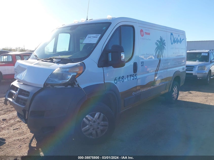 2016 Ram Promaster 1500 Low Roof VIN: 3C6TRVAGXGE100952 Lot: 38875800