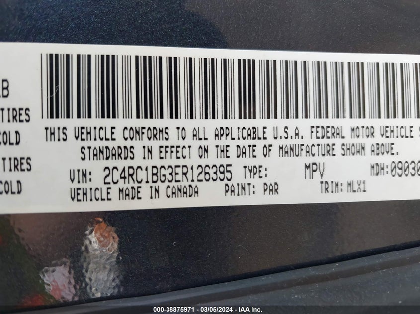 2014 CHRYSLER TOWN & COUNTRY TOURING - 2C4RC1BG3ER126395