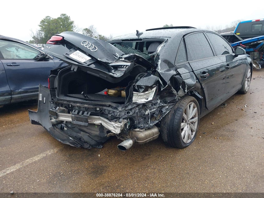 2017 Audi A4 Premium VIN: WAUANAF49HNO46654 Lot: 38876204