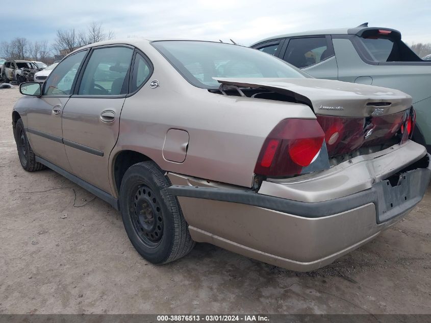 2003 Chevrolet Impala VIN: 2G1WF52E839102552 Lot: 38876513