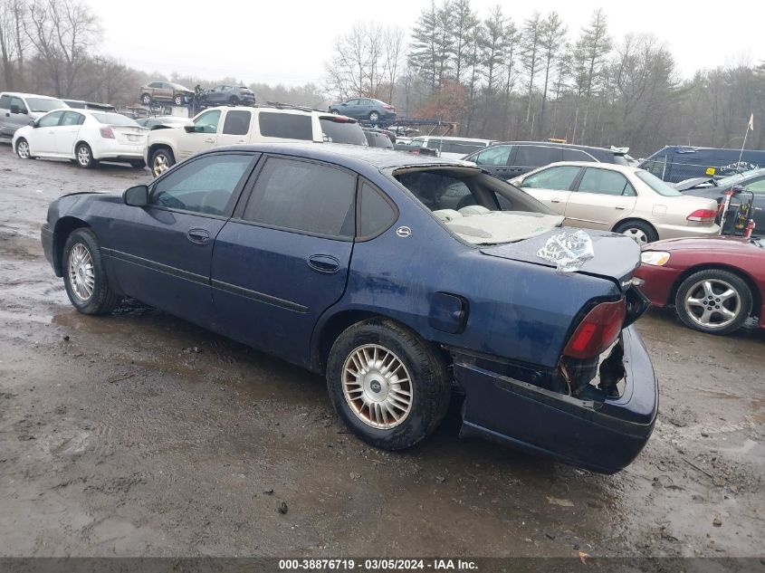 2001 Chevrolet Impala VIN: 2G1WF52E419283274 Lot: 38876719