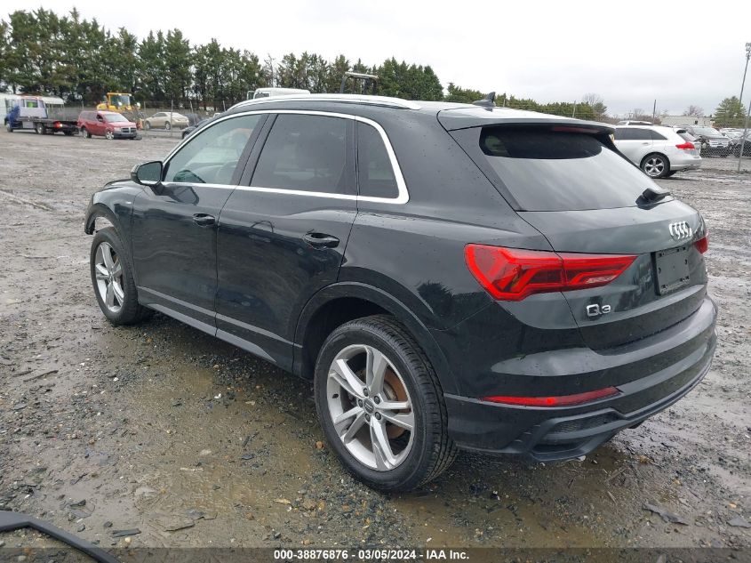 2020 Audi Q3 Premium 45 Tfsi S Line Quattro Tiptronic VIN: WA1DECF33L1012397 Lot: 38876876