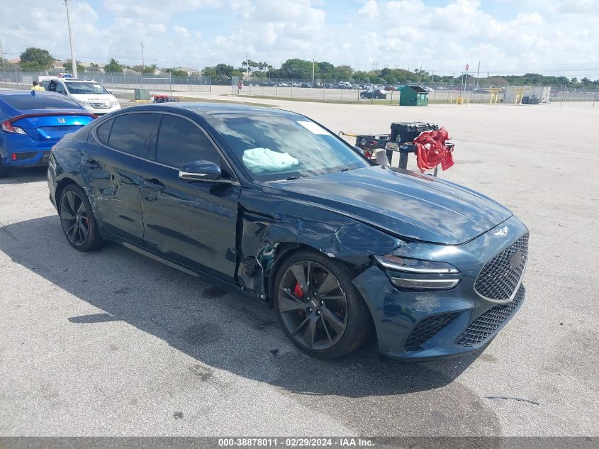 2022 Genesis G70 3.3T Rwd VIN: KMTG54TE6NU098824 Lot: 38878011