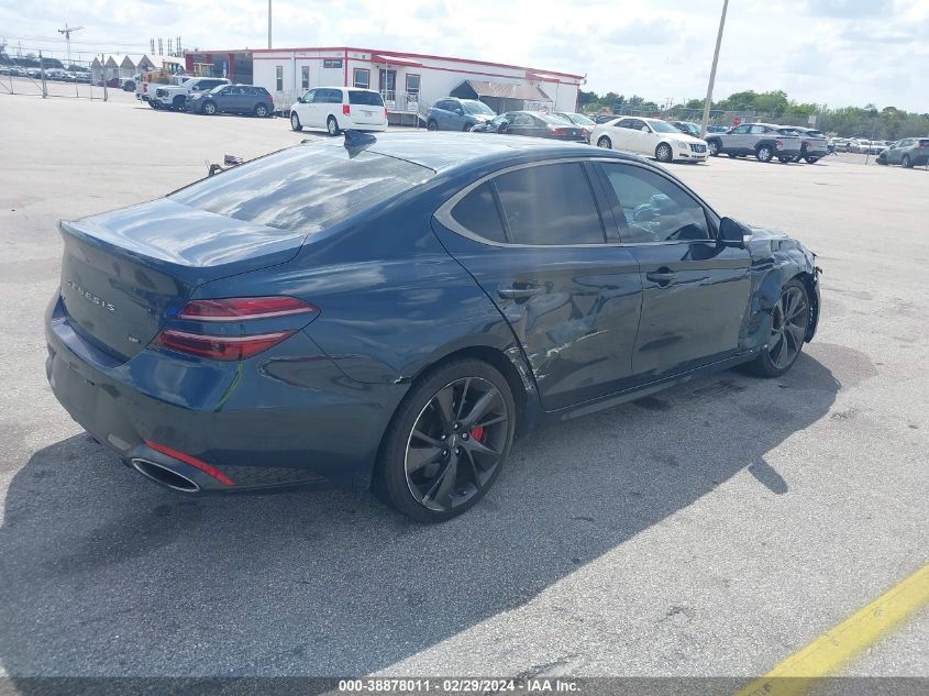 2022 Genesis G70 3.3T Rwd VIN: KMTG54TE6NU098824 Lot: 38878011