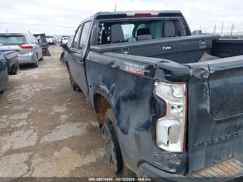 2022 Chevrolet Silverado 1500 Ltd 4Wd Short Bed Custom Trail Boss VIN: 3GCPYCEL4NG176323 Lot: 38878485