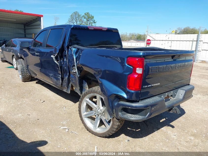 2021 Chevrolet Silverado 1500 2Wd Short Bed Custom VIN: 3GCPWBEK7MG192585 Lot: 38878870