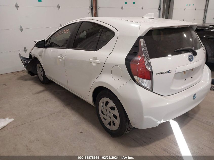 2016 Toyota Prius C Three VIN: JTDKDTB35G1590044 Lot: 38878989