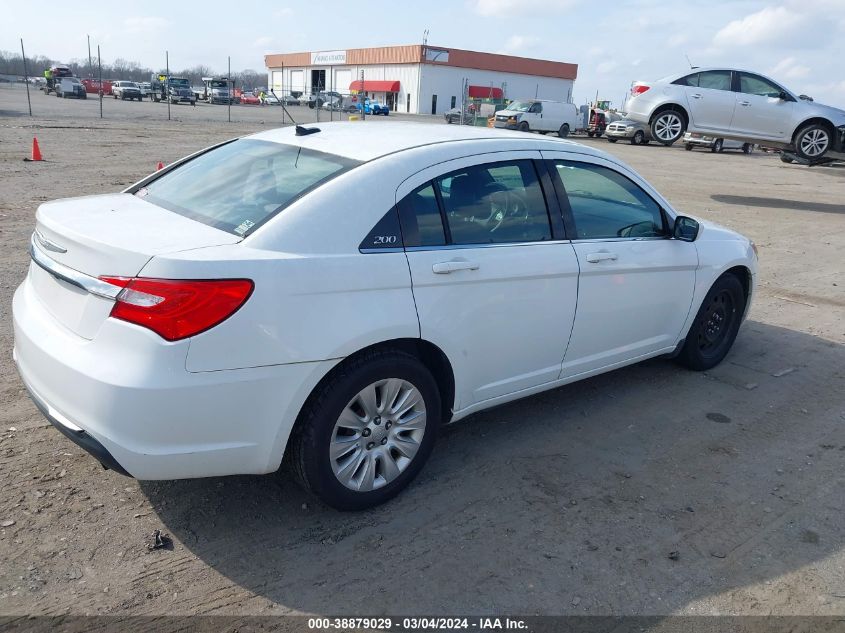 2013 Chrysler 200 Lx VIN: 1C3CCBAB4DN686217 Lot: 38879029