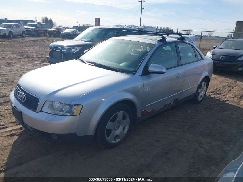 2002 Audi A4 1.8T VIN: WAULC68E52A183560 Lot: 38879036