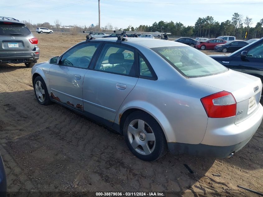 2002 Audi A4 1.8T VIN: WAULC68E52A183560 Lot: 38879036