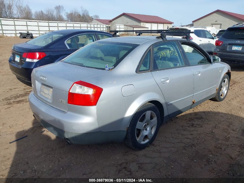 2002 Audi A4 1.8T VIN: WAULC68E52A183560 Lot: 38879036