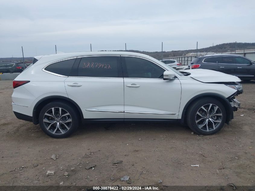 2022 Acura Mdx Technology Package VIN: 5J8YE1H46NL015563 Lot: 38879422