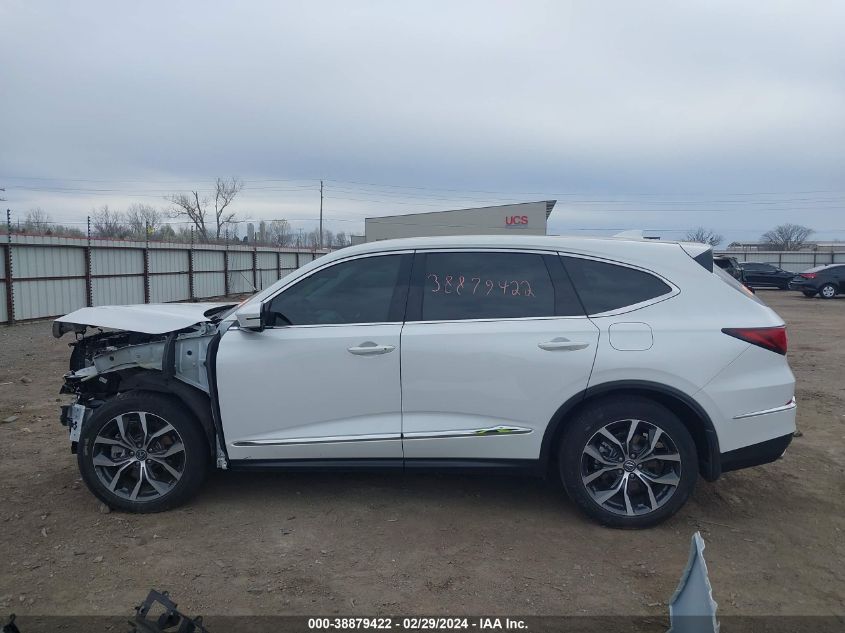 2022 Acura Mdx Technology Package VIN: 5J8YE1H46NL015563 Lot: 38879422