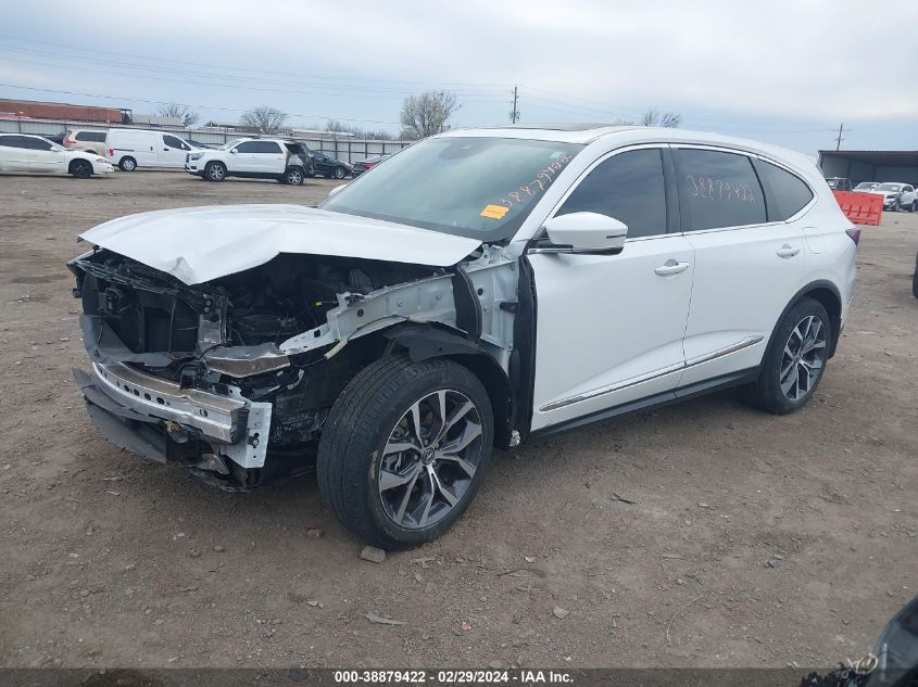 2022 Acura Mdx Technology Package VIN: 5J8YE1H46NL015563 Lot: 38879422