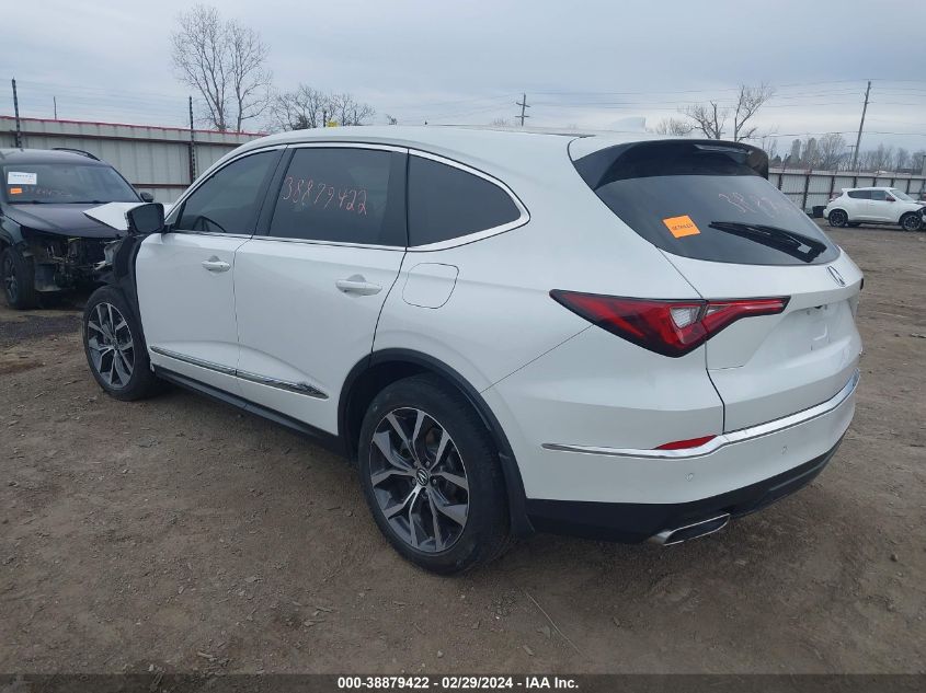 2022 Acura Mdx Technology Package VIN: 5J8YE1H46NL015563 Lot: 38879422