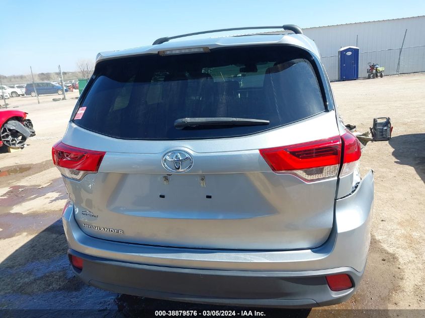 2019 Toyota Highlander Le VIN: 5TDZZRFH3KS363729 Lot: 38879576