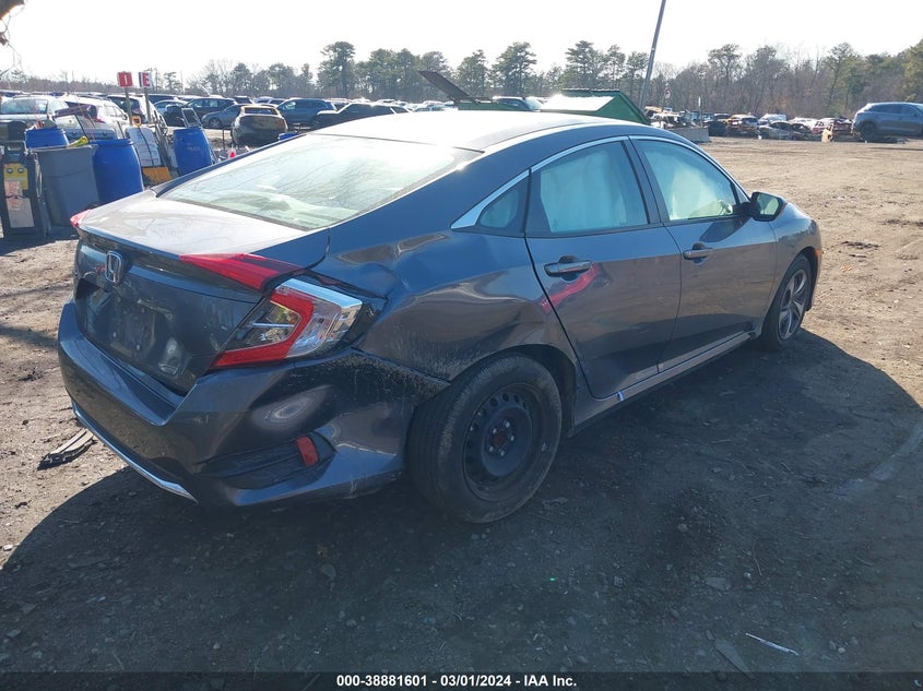 2021 HONDA CIVIC 2.0L I-4 DOHC, VVT, (VIN: 2HGFC2F61MH525368