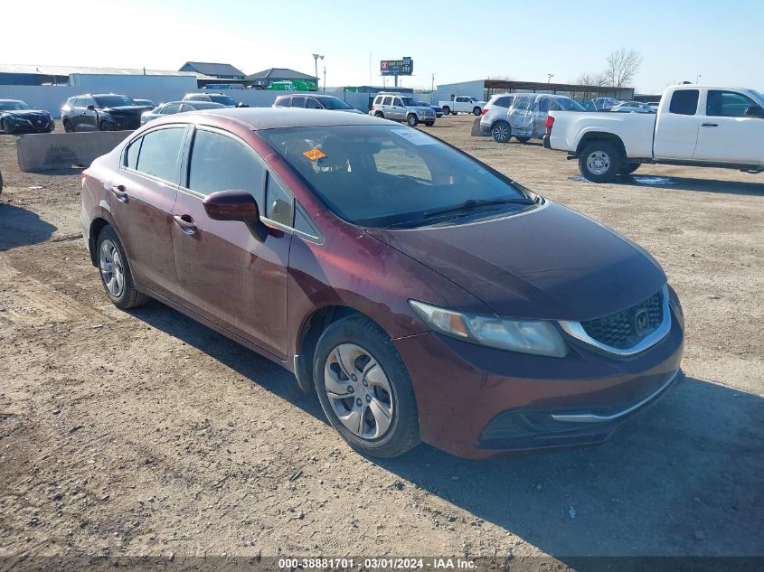 2014 Honda Civic Lx VIN: 2HGFB2F51EH507819 Lot: 38881701