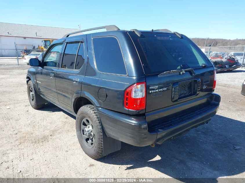 2004 Isuzu Rodeo S 3.2L V6 VIN: 4S2DM58W844311254 Lot: 38881828