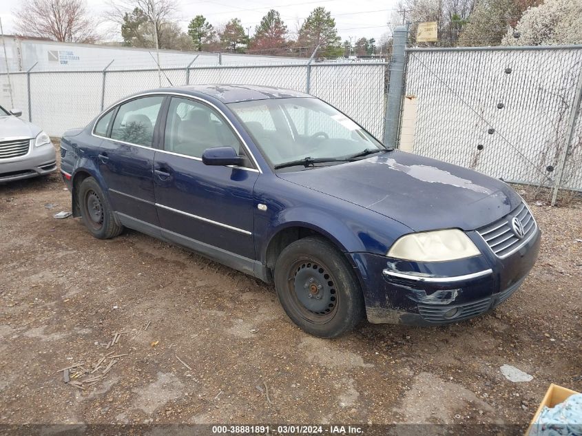 2002 Volkswagen Passat Gls VIN: WVWPD63B02P354307 Lot: 38881891