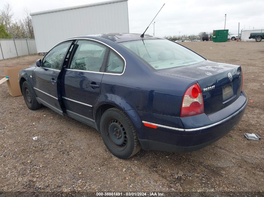 2002 Volkswagen Passat Gls VIN: WVWPD63B02P354307 Lot: 38881891