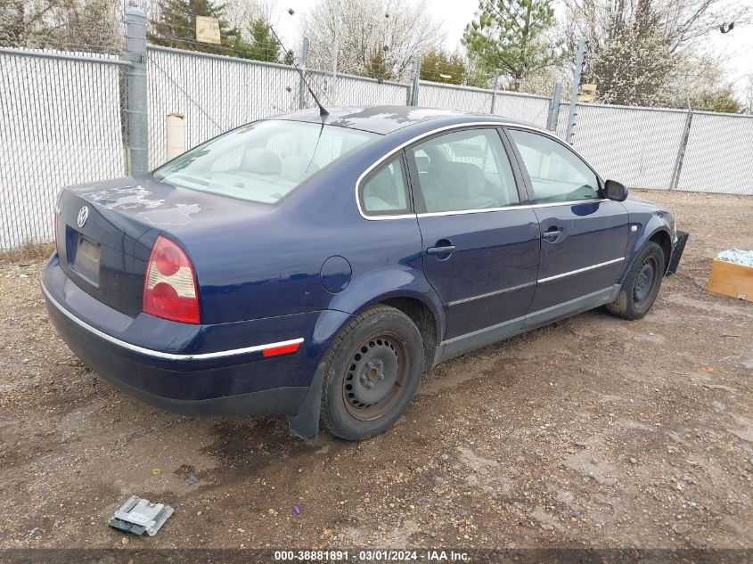 2002 Volkswagen Passat Gls VIN: WVWPD63B02P354307 Lot: 38881891