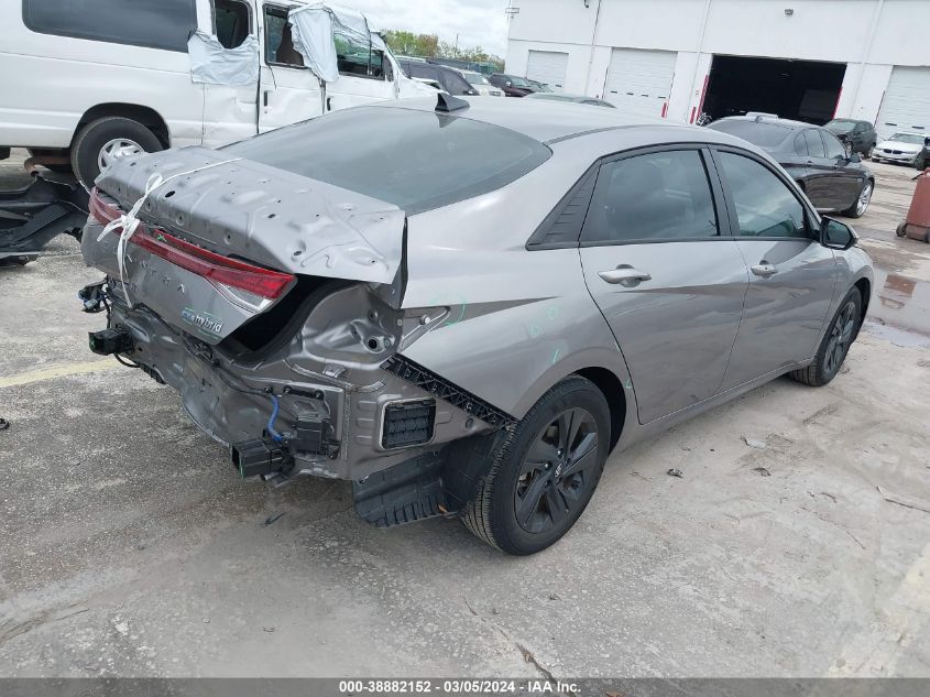 2022 Hyundai Elantra Hybrid Blue VIN: KMHLM4AJ6NU025870 Lot: 38882152