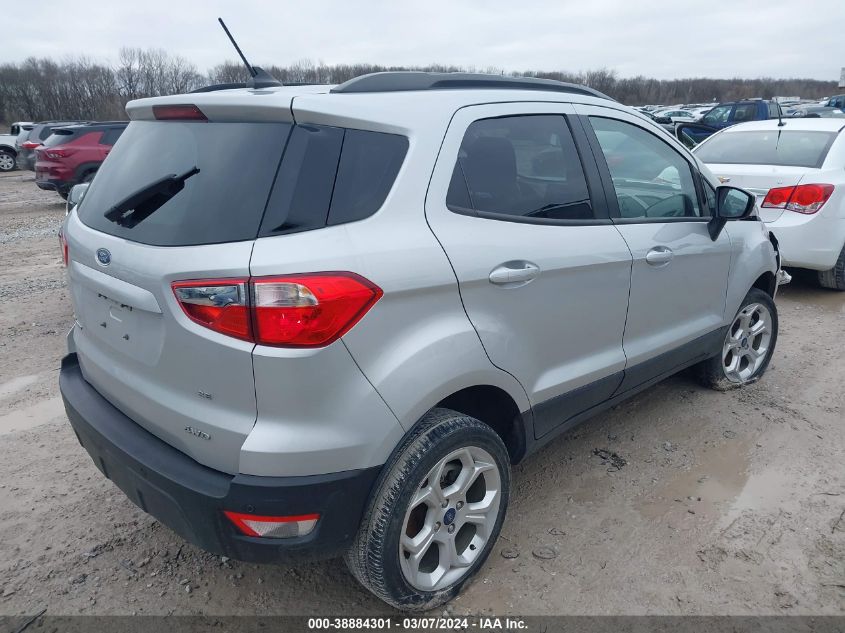 2021 Ford Ecosport Se VIN: MAJ6S3GL0MC429400 Lot: 38884301