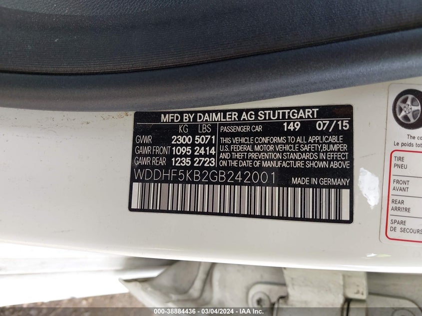 2016 MERCEDES-BENZ E 350 - WDDHF5KB2GB242001