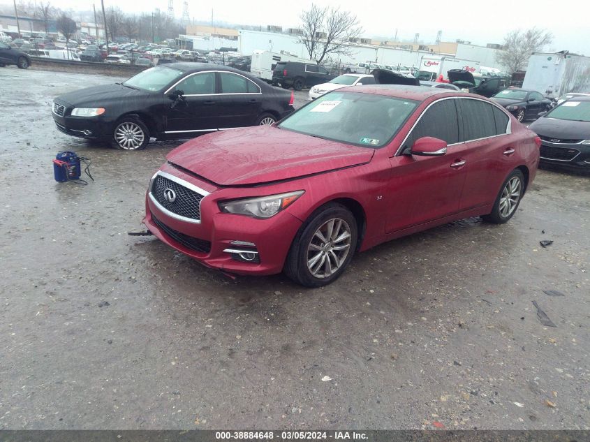 2014 Infiniti Q50 Premium/Sport VIN: JN1BV7AR0EM696054 Lot: 38884648