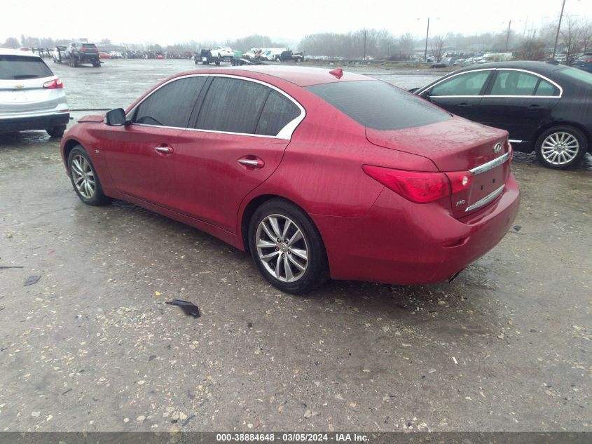 2014 Infiniti Q50 Premium/Sport VIN: JN1BV7AR0EM696054 Lot: 38884648