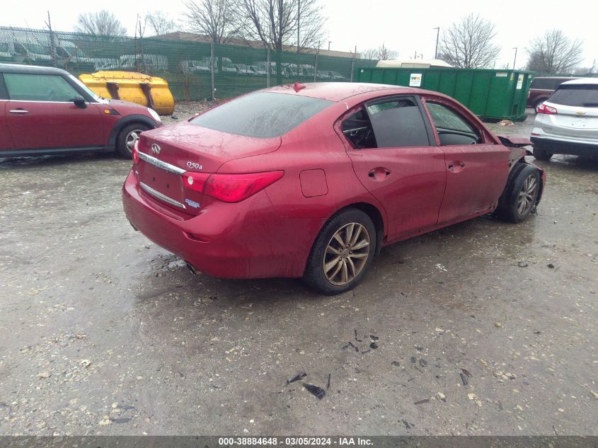 2014 Infiniti Q50 Premium/Sport VIN: JN1BV7AR0EM696054 Lot: 38884648