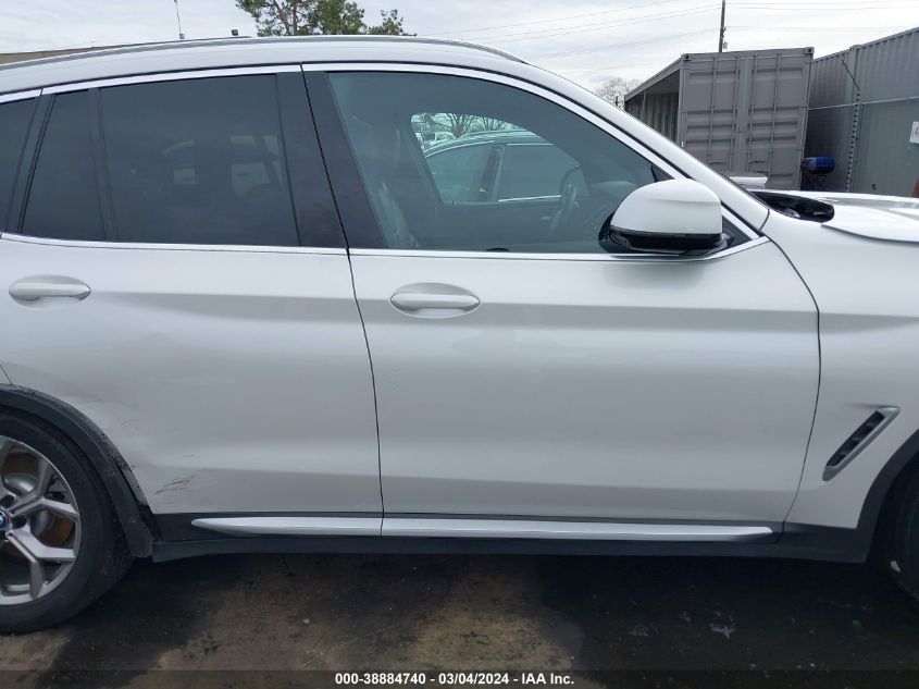 2020 BMW X3 Sdrive30I VIN: 5UXTY3C02L9C92562 Lot: 38884740