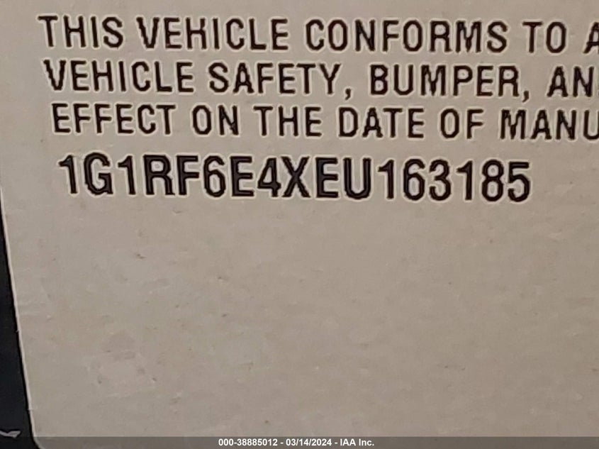 2014 CHEVROLET VOLT - 1G1RF6E4XEU163185