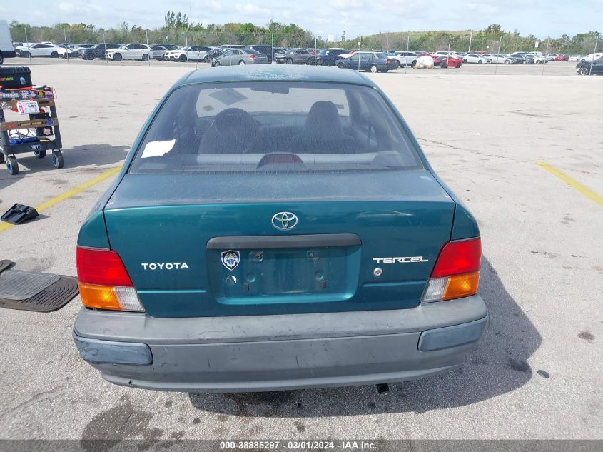 1996 Toyota Tercel Std/Dx VIN: JT2AC52L8T0138883 Lot: 38885297