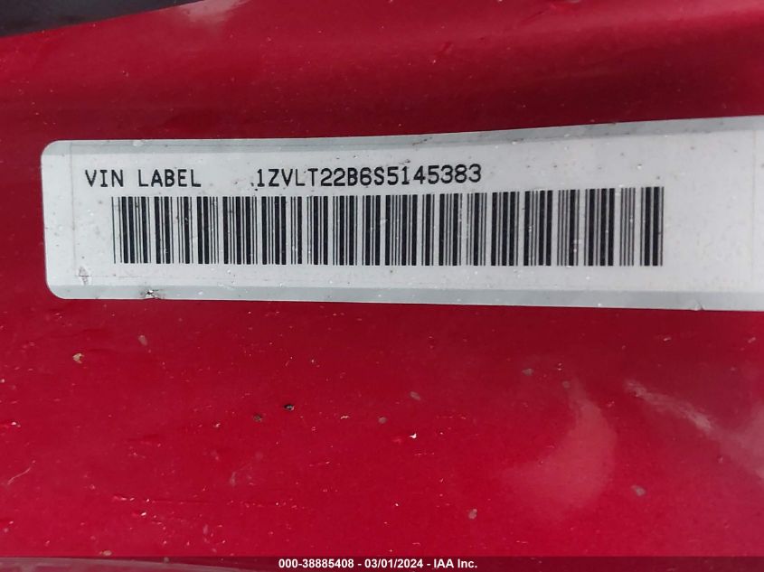 1995 Ford Probe Gt VIN: 1ZVLT22B6S5145383 Lot: 38885408