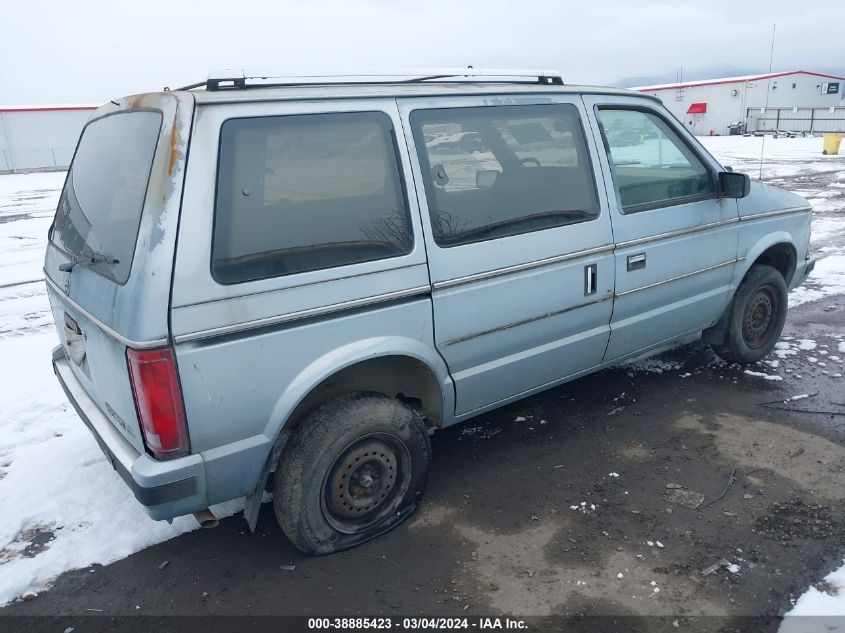 1986 Plymouth Voyager Se VIN: 2P4FH41G0GR615696 Lot: 38885423