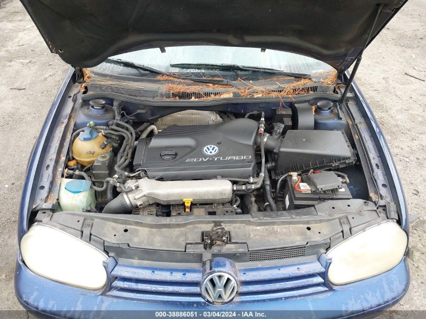 2002 Volkswagen Gti 1.8L (A5) VIN: 9BWDE61J524008111 Lot: 38886051