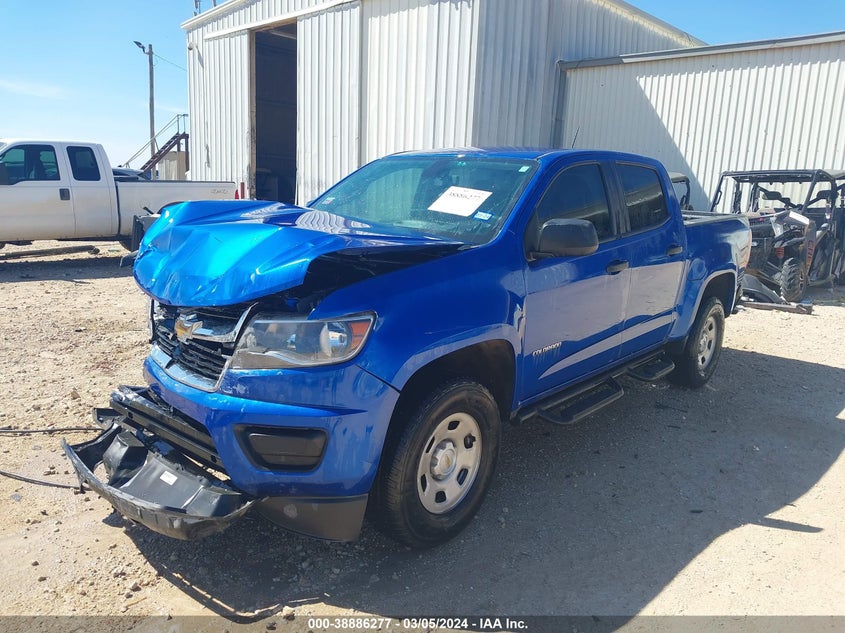 VIN 1GCGSBEA9L1144117 2020 CHEVROLET COLORADO 2WD  SHORT BOX WT