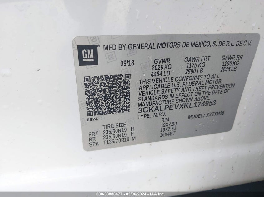 2019 GMC TERRAIN SLT - 3GKALPEVXKL174953